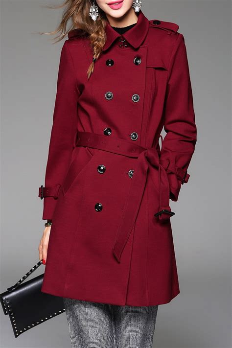 red trench coat belt ideas.